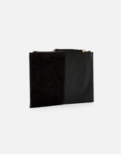 Carmen Leather and Suede Pouch Bag, , large