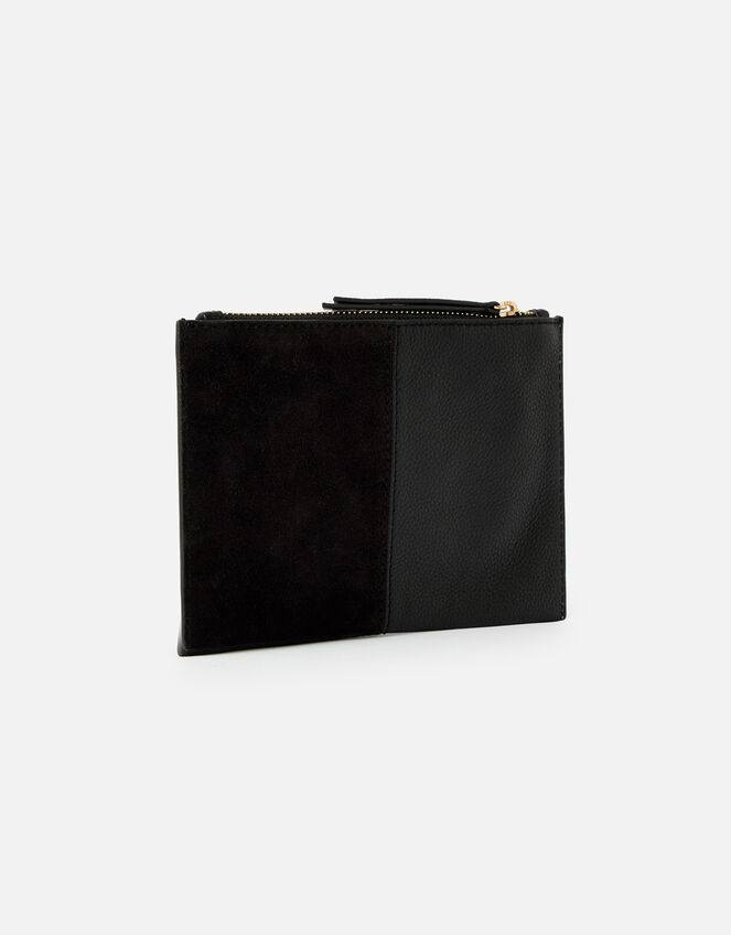 Carmen Leather and Suede Pouch Bag, , large