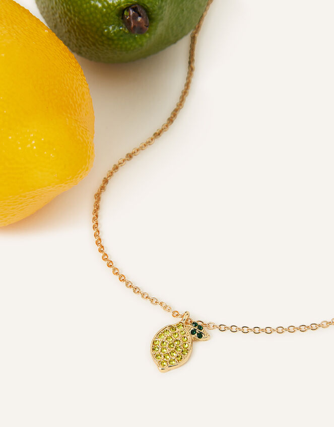 Lemon Pendant Necklace, , large