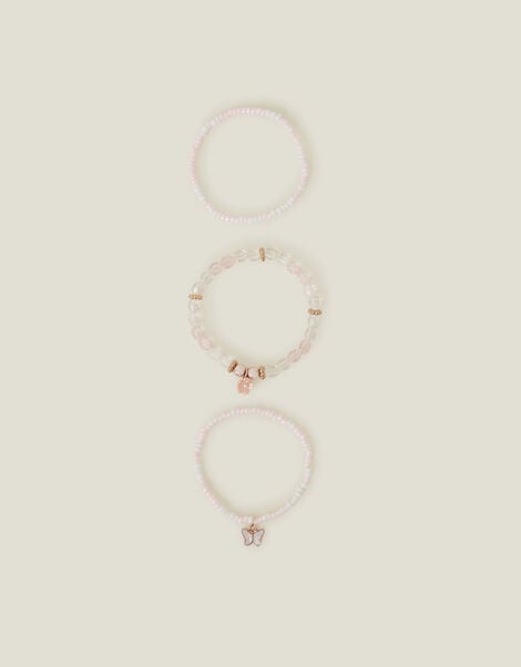 Girls Butterfly Charm Necklace and Bracelet Set, , large