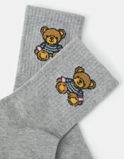 Teddy Bear Print Socks, , large