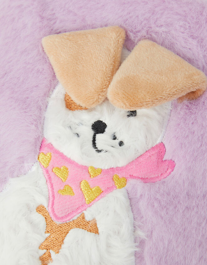 Girls Fluffy Puppy Notebook, , large
