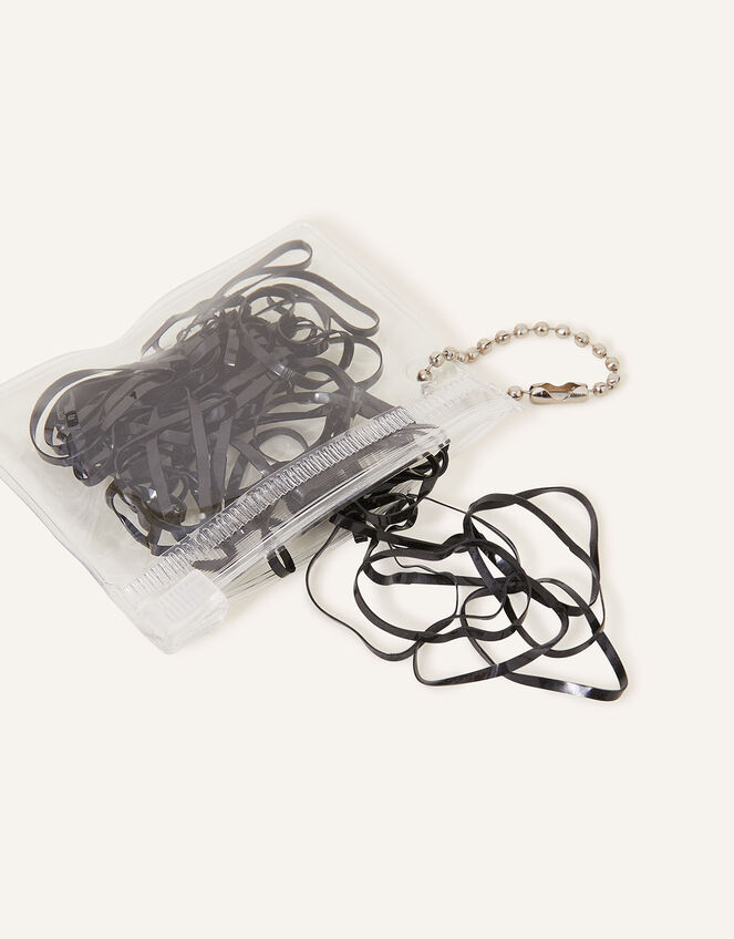 Mini Clear Elastic Hair Bands 50 Pack, , large