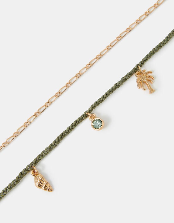 2-Pack Beach Charm Anklets, , large