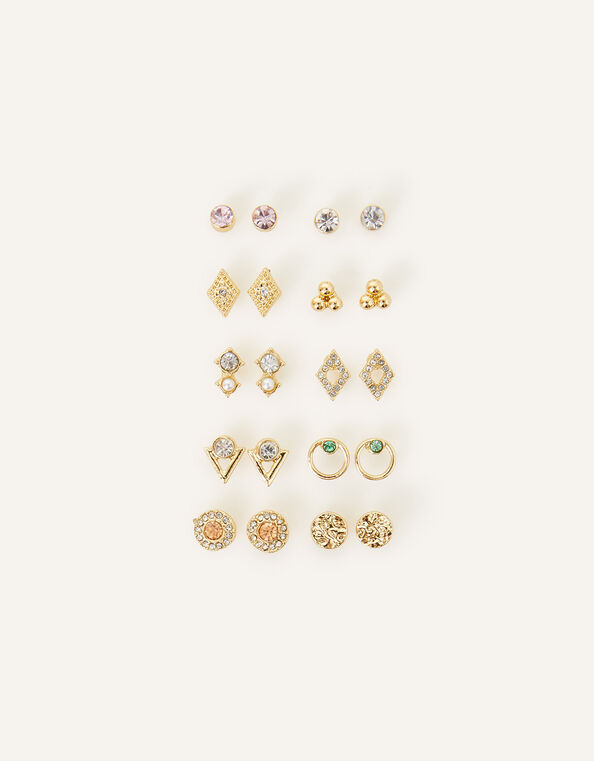 Pretty Stud Earrings 10 Pack, , large