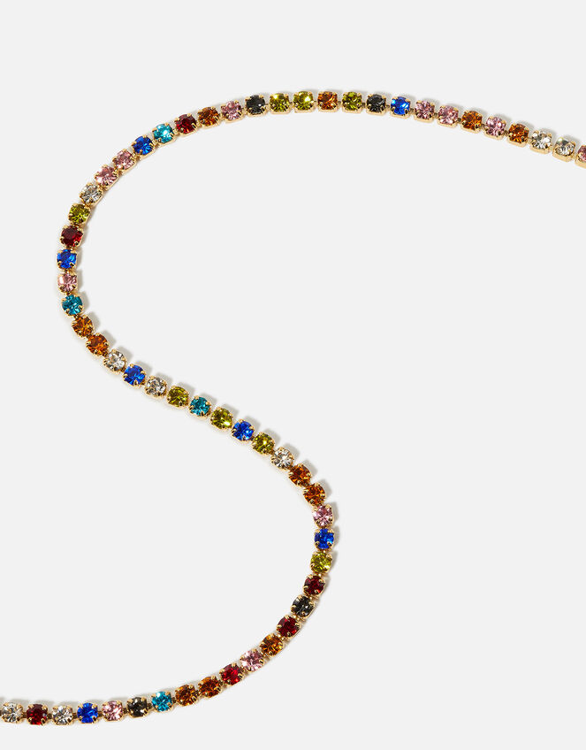 14ct Gold-Plated Rainbow Tennis Bracelet, , large