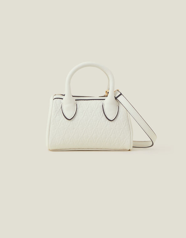 Mini Monogram Handheld Bag, White (WHITE), large