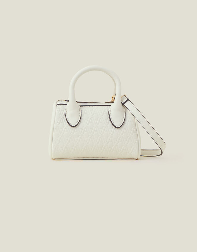 Mini Monogram Handheld Bag, White (WHITE), large