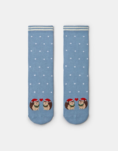 Christmas Hedgehog Socks, , large