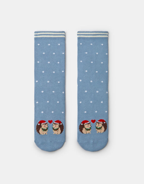 Christmas Hedgehog Socks, , large