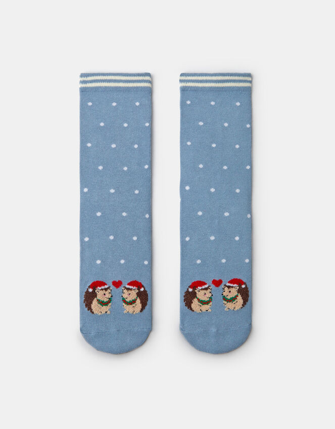 Christmas Hedgehog Socks, , large