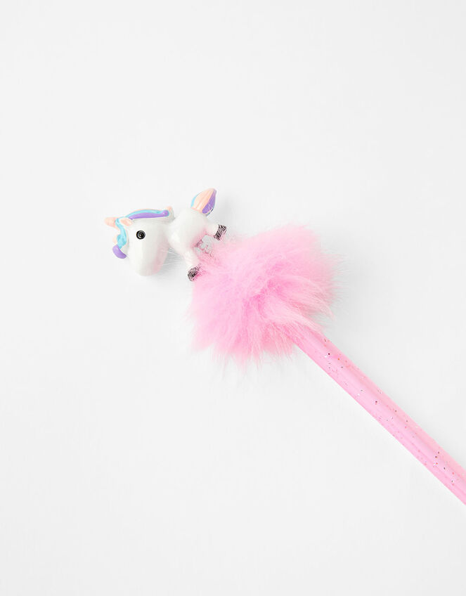 Fluffy Unicorn Pom-Pom Pen, , large