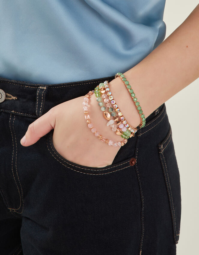 Jewel Bead Stretch Bracelet Multipack, , large