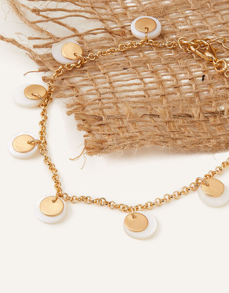 Mother of Pearl and Disc Clasp Bracelet, , large