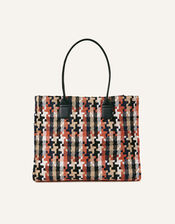 Dogtooth Textile Shopper Bag, , large