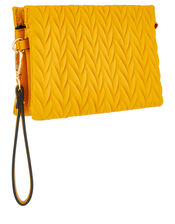 Paige Pleated Cross-Body Bag, Yellow (YELLOW), large