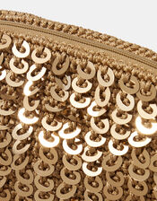 Sequin Woven Clutch Bag, , large
