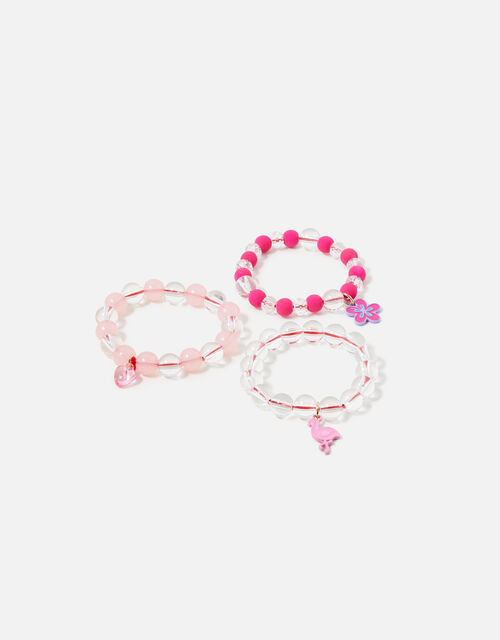 Flamingo Beaded Bracelet Set, , large