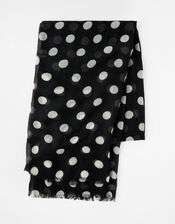Polka-Dot Scarf in Recycled Polyester, , large