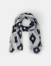 Lightweight Diamond Print Scarf, , large