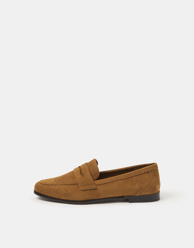 Suedette Loafers, Tan (TAN), large