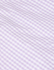 Girls Gingham Dress , Purple (LILAC), large