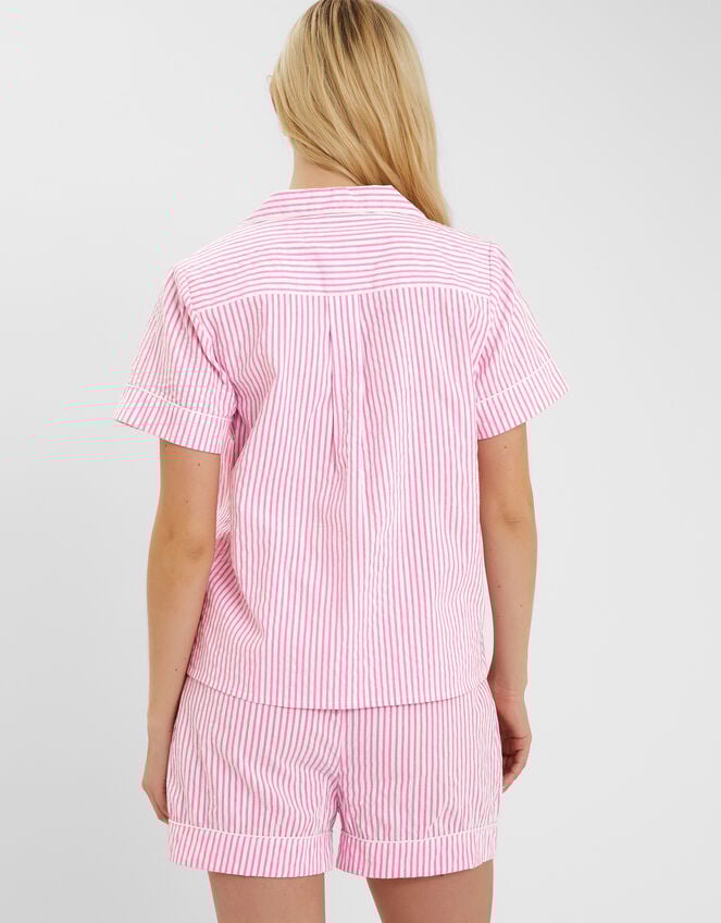 Stripe Cotton Short Pyjamas Set, Pink (PINK), large