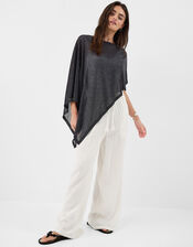 Shimmer Poncho, Black (BLACK), large