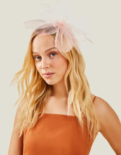 Mia Mini Crin Fascinator, Pink (PALE PINK), large