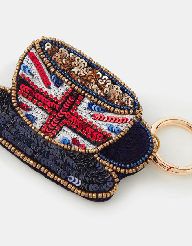 Beaded London Tea Cup Bag Charm, , large