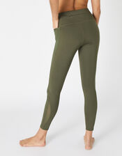 Full-Length Gym Leggings, Green (KHAKI), large