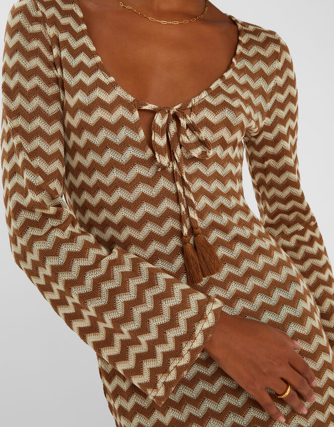 Crochet Long Sleeve Maxi Dress, Natural (NATURAL), large