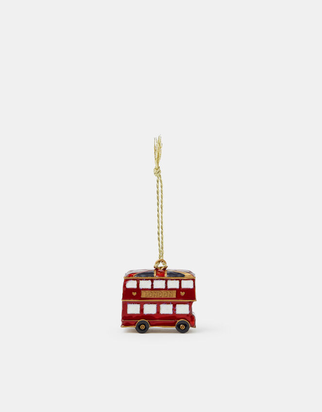 London Bus Enamel Christmas Tree Decoration, , large
