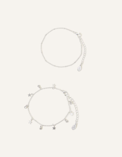 Star and Disc Anklets Set of Two, , large