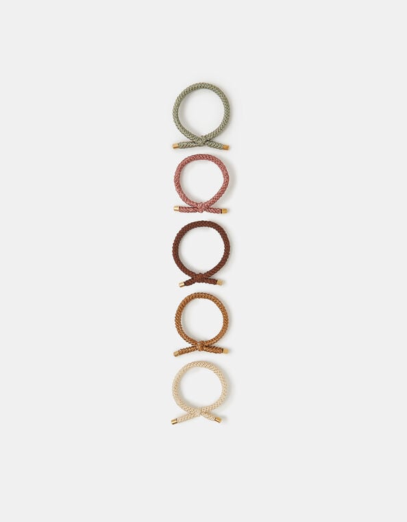 5-Pack Knot Cord Hair Bands, , large