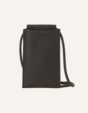 Flat Phone Pouch, Black (BLACK), large