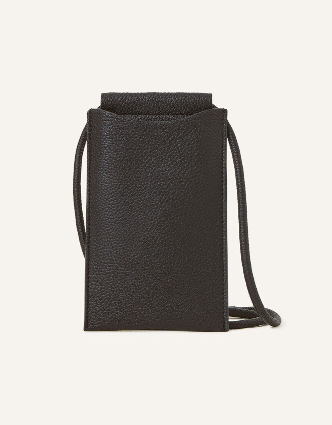 Flat Phone Pouch, Black (BLACK), large