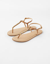 Coloured Gem Sandals, Metalic (METALLICS), large