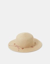 Cherry Charm Floppy Hat, Natural (NEUTRAL), large