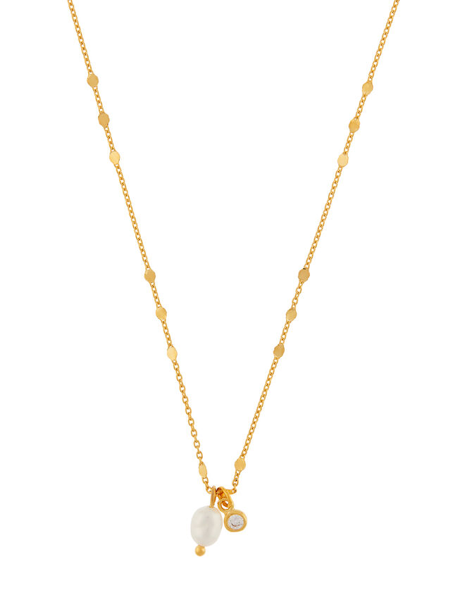 Organic Pearl and Sparkle Necklace, , large
