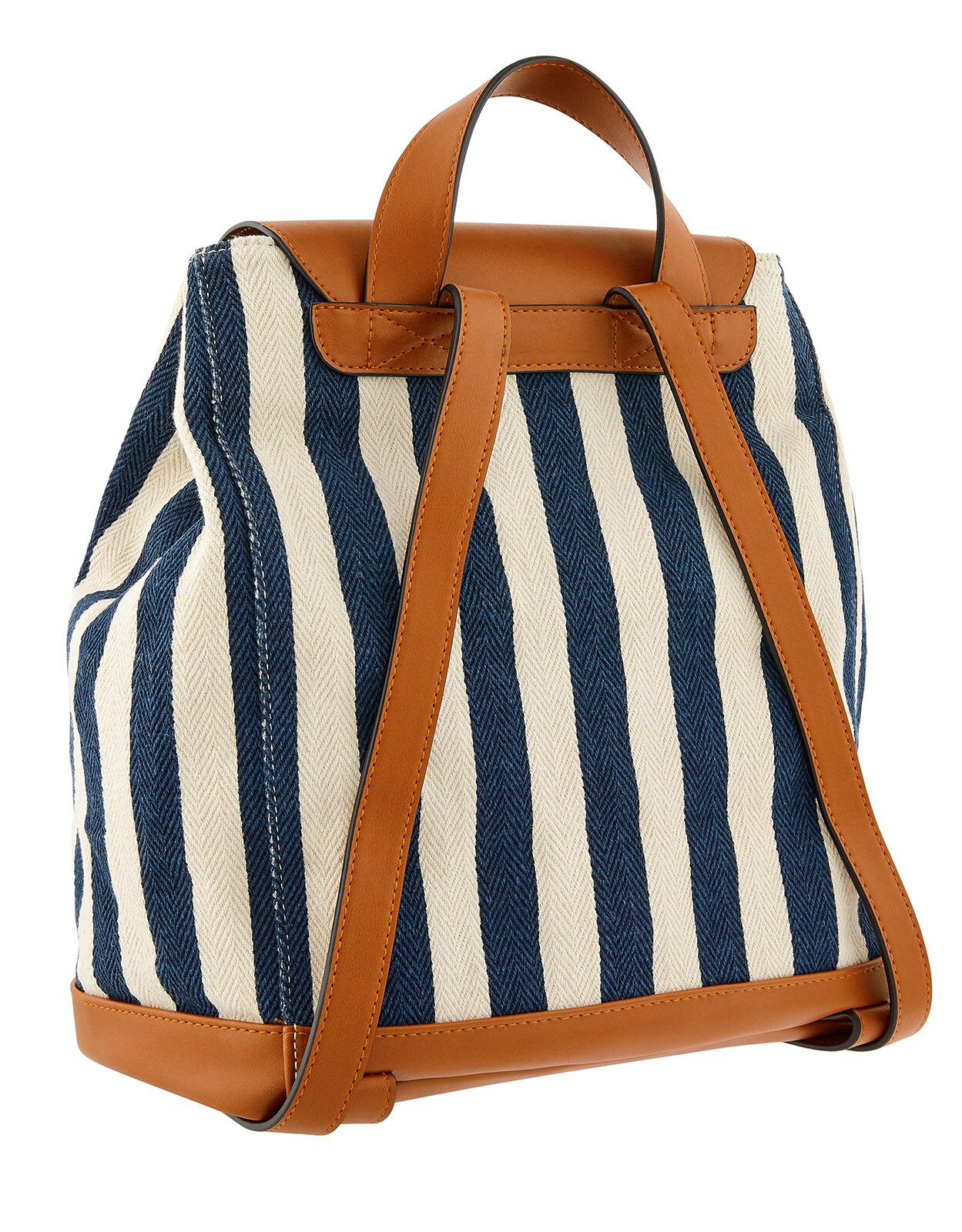 Navy striped backpack outlet