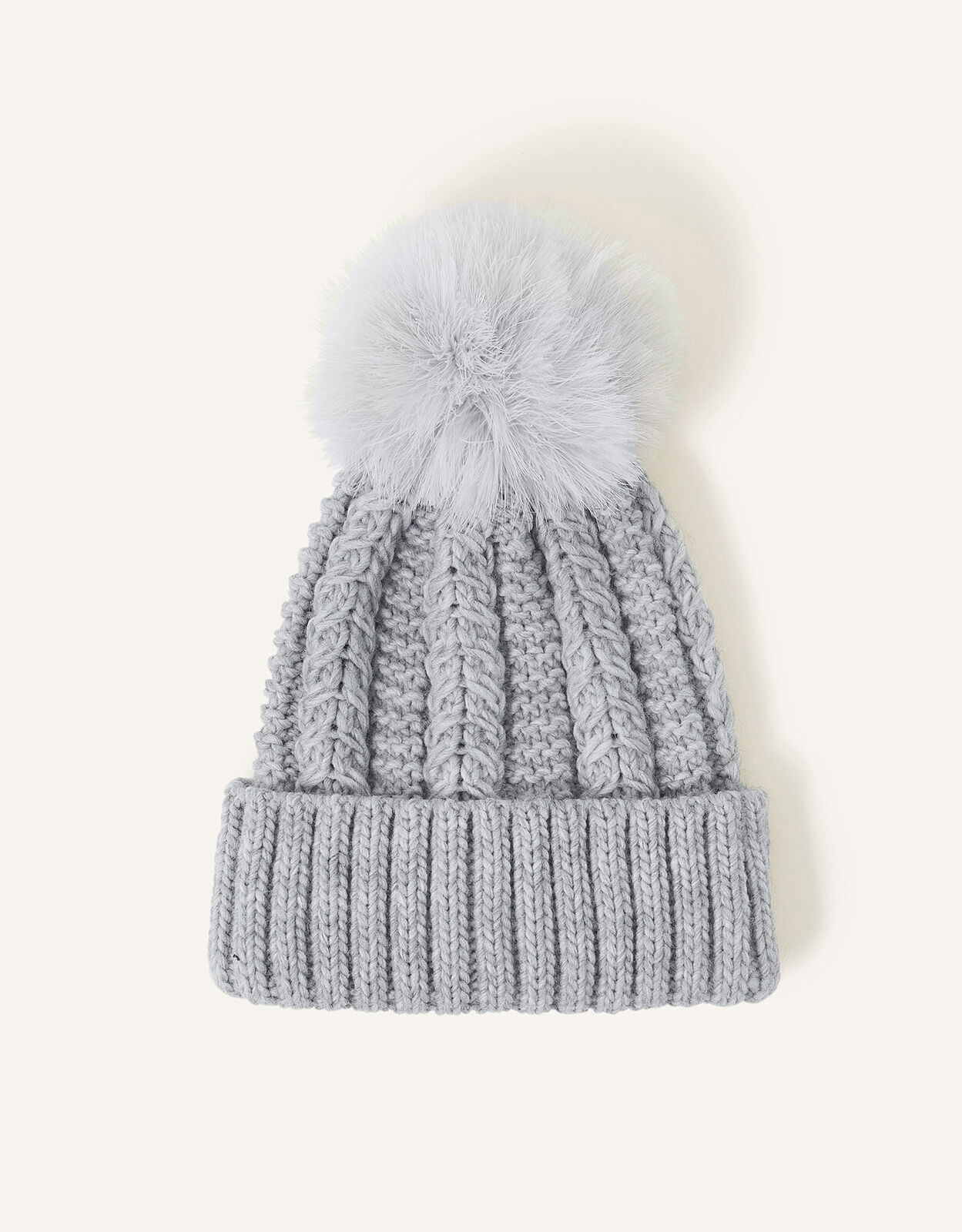 Pom Pom Beanie Hat Grey Hats Accessorize Global