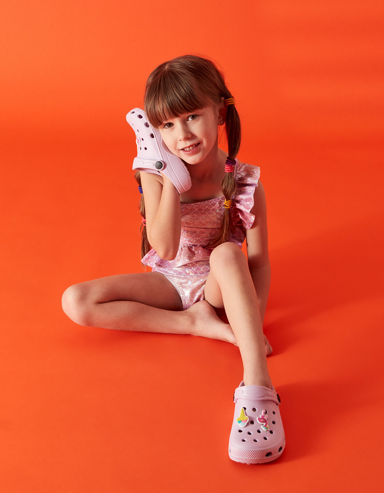 Girls store purple crocs