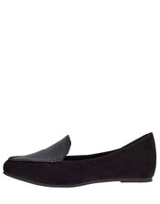 Point Toe Flat Shoes, Black (BLACK), large