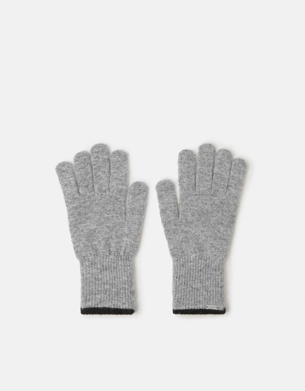 Two Tone Knitted Gloves, , large
