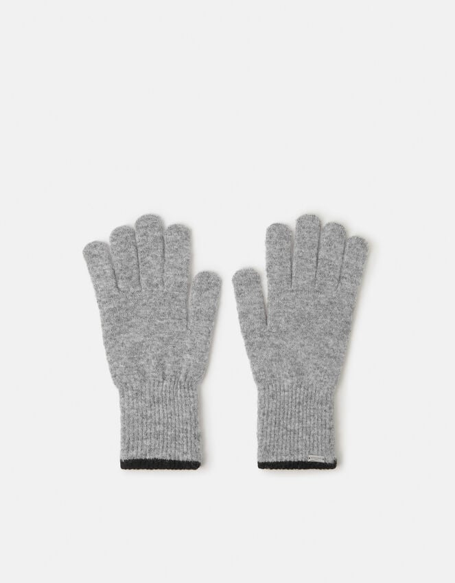 Two Tone Knitted Gloves, , large
