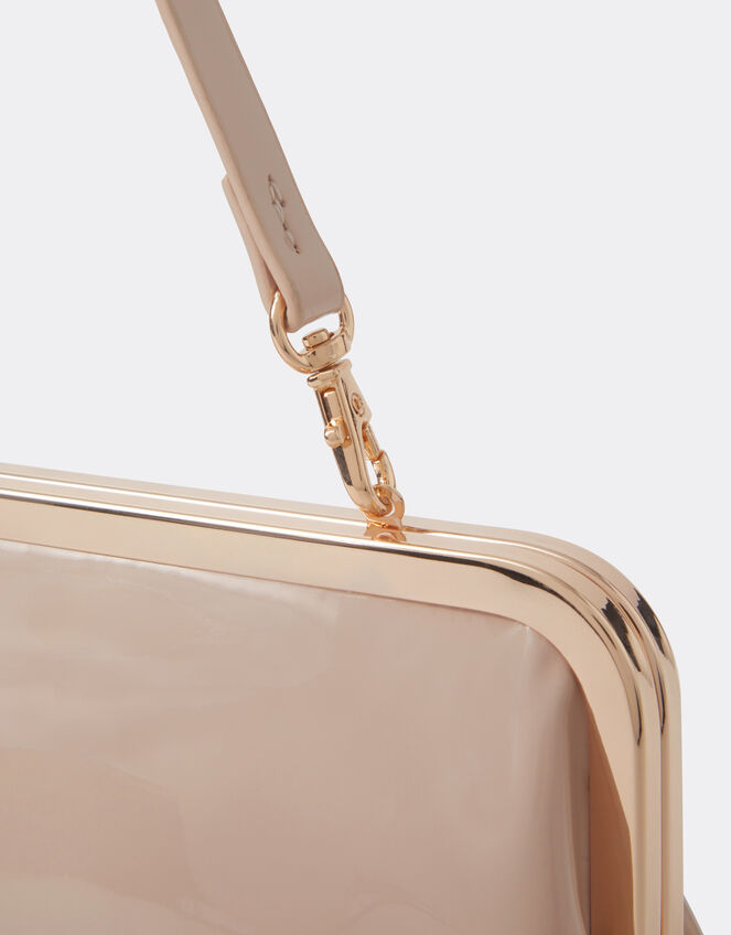 Clip Frame Clutch Bag, Nude (NUDE), large