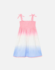 Girls Ombre Smock Dress, Multi (BRIGHTS-MULTI), large