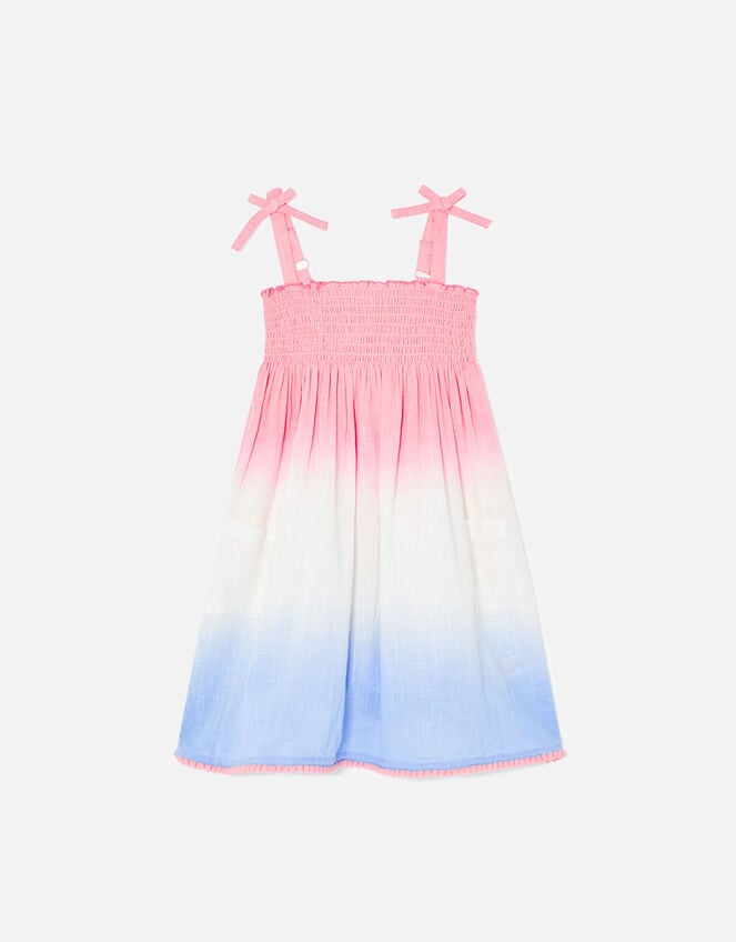 Girls Ombre Smock Dress, Multi (BRIGHTS-MULTI), large