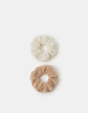 2-Pack Faux Fur Hair Scrunchies, , large